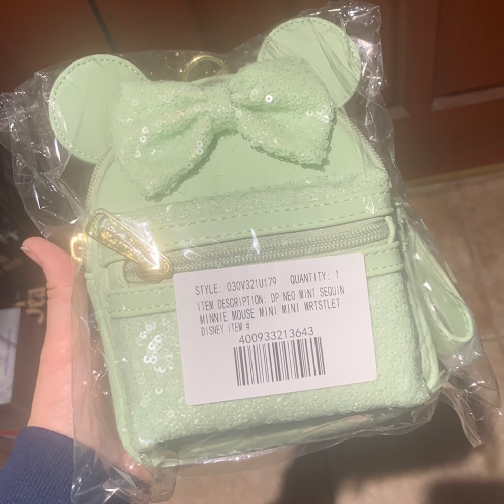 Loungefly Mint Green Wristlet Disney